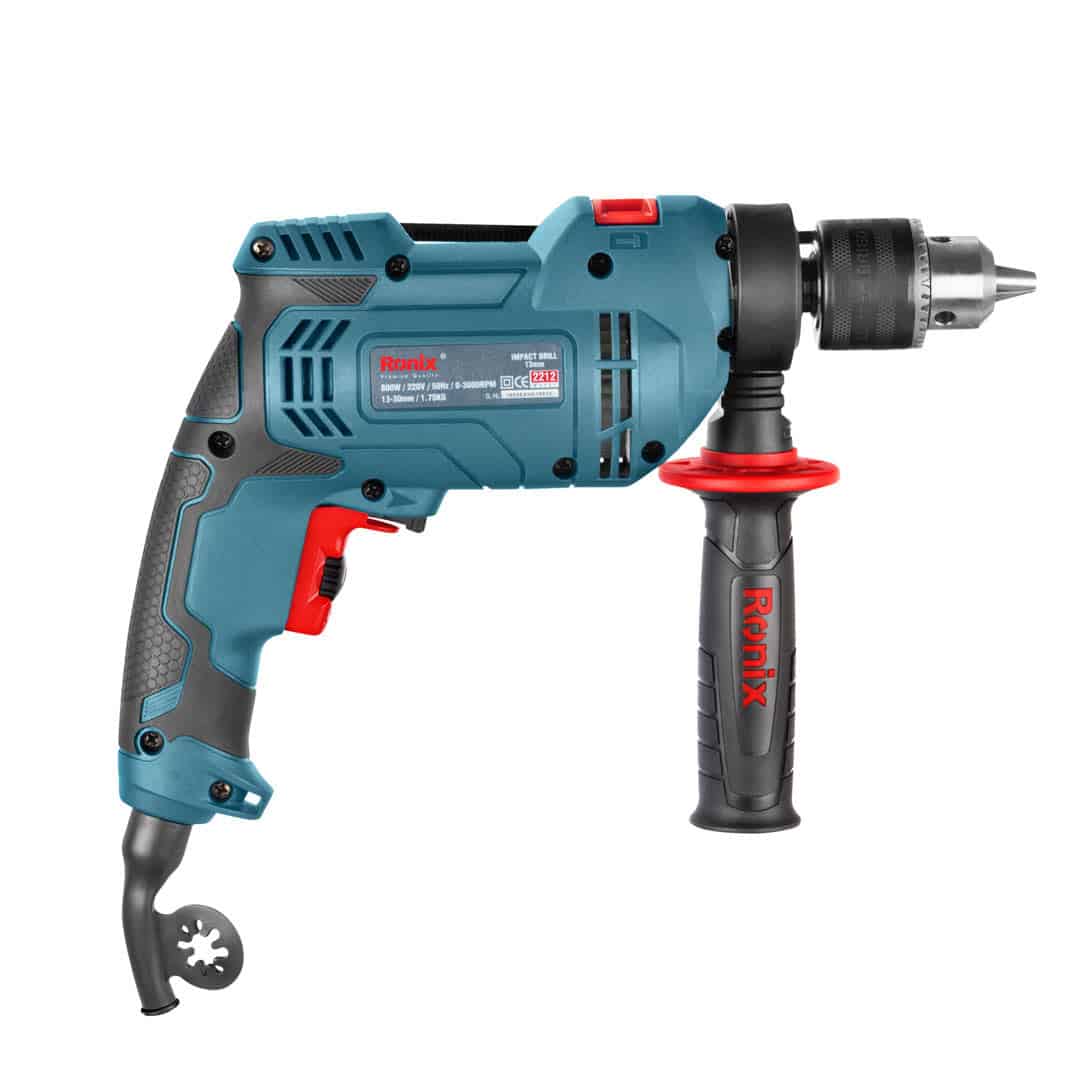 Bormasina de impact cu mandrina cu cheie, 13 mm, 800W - imagine 2